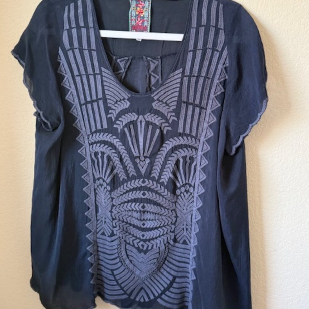 Beautiful Johnny Was blouse, size L